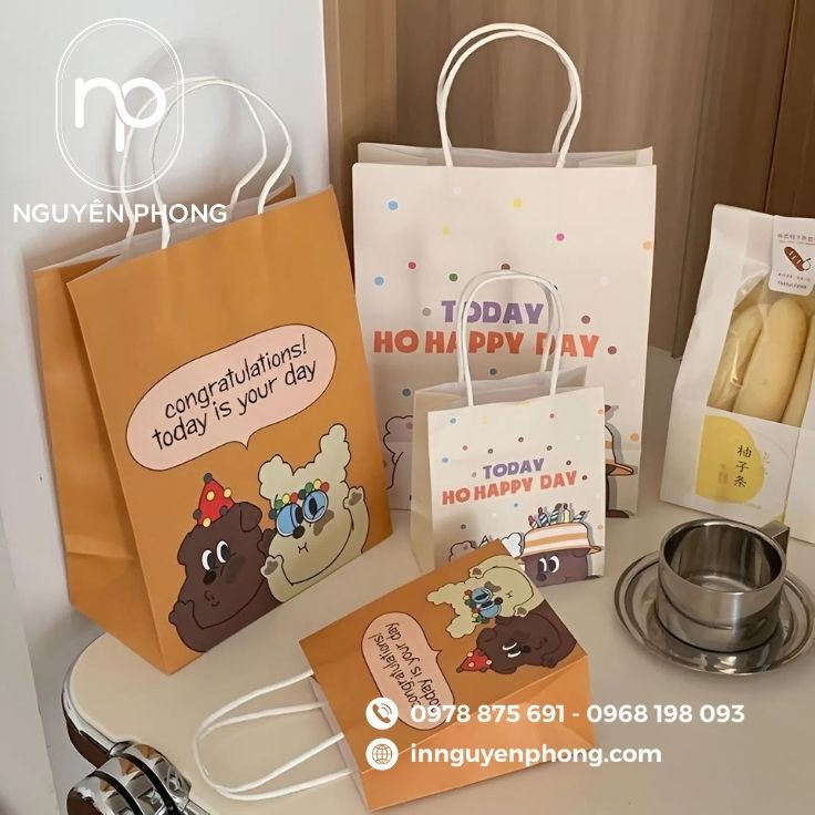 Mẫu túi giấy đựng bánh kẹo sáng tạo 